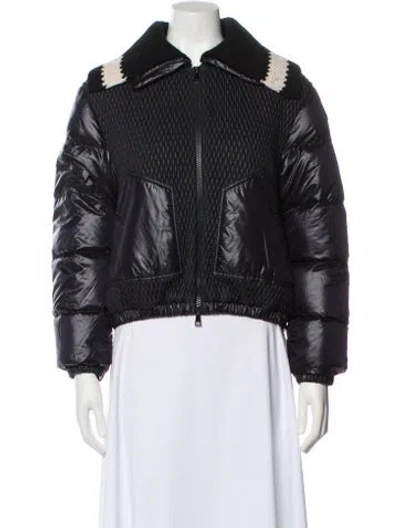 Pre-owned Moncler Nylon Bomber Jacket In Black
