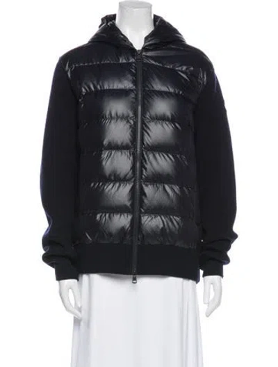 Pre-owned Moncler Nylon Bomber Jacket In Black