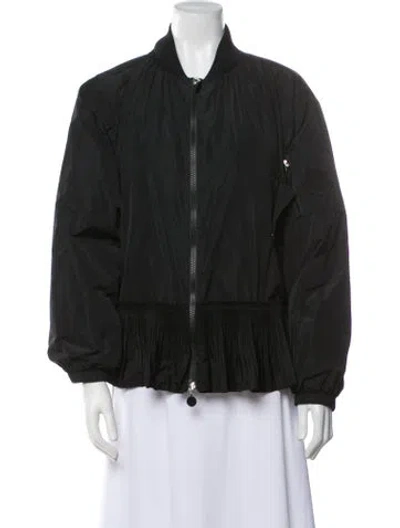 Pre-owned Moncler Nylon Bomber Jacket In Black