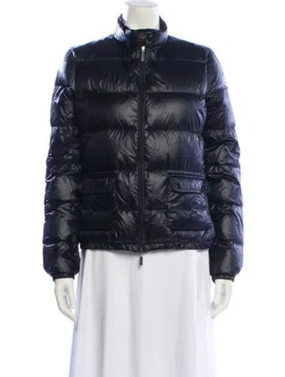 Pre-owned Moncler Nylon Bomber Jacket In Black