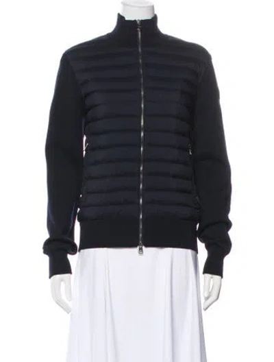 Pre-owned Moncler Nylon Bomber Jacket In Black