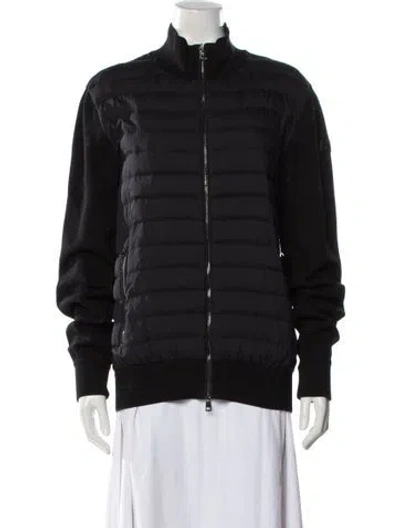 Pre-owned Moncler Nylon Bomber Jacket In Black