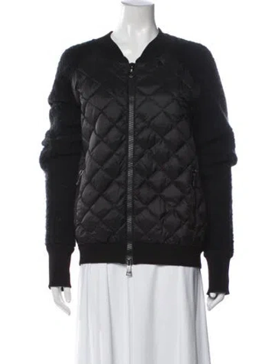 Pre-owned Moncler Nylon Bomber Jacket In Black