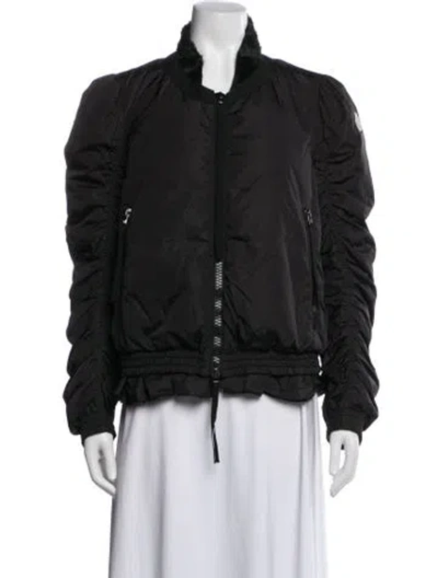 Pre-owned Moncler Nylon Bomber Jacket In Black