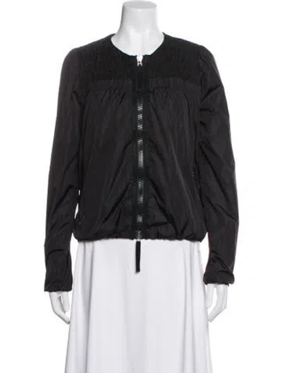 Pre-owned Moncler Nylon Bomber Jacket In Black