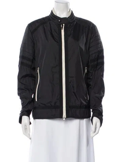 Pre-owned Moncler Nylon Bomber Jacket In Black/neutrals