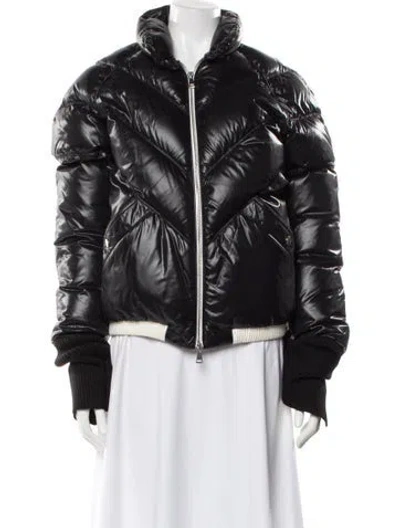 Pre-owned Moncler Nylon Bomber Jacket In Blue