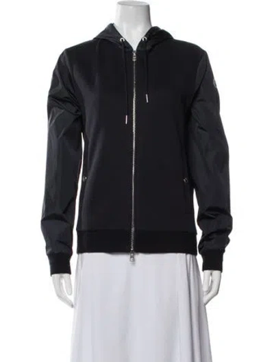 Pre-owned Moncler Nylon Bomber Jacket In Blue