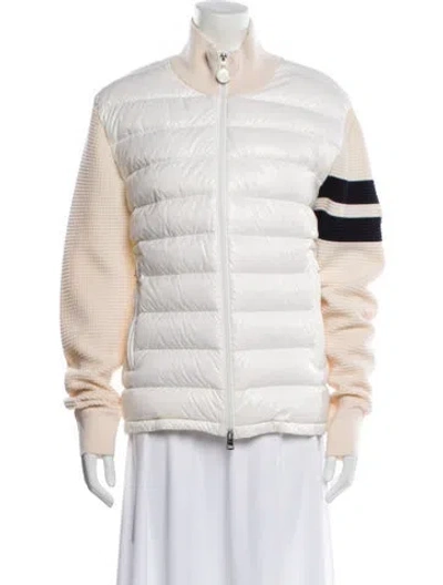 Pre-owned Moncler Nylon Bomber Jacket In Neutral