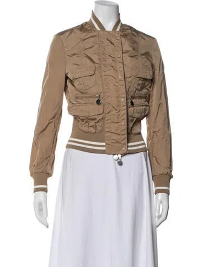Pre-owned Moncler Nylon Bomber Jacket In Neutral
