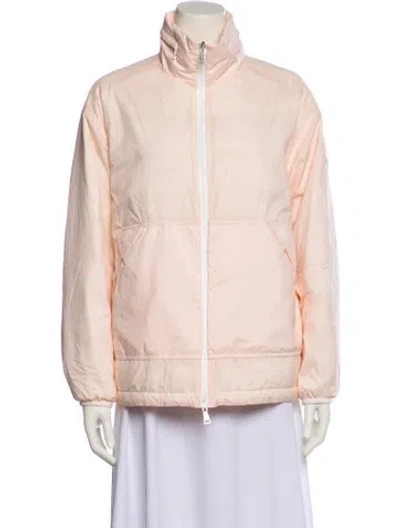 Pre-owned Moncler Nylon Bomber Jacket In Pink