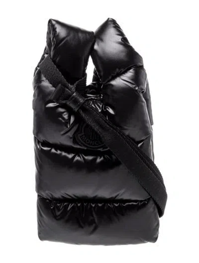 Pre-owned Moncler Nylon Bucket Bag In Black