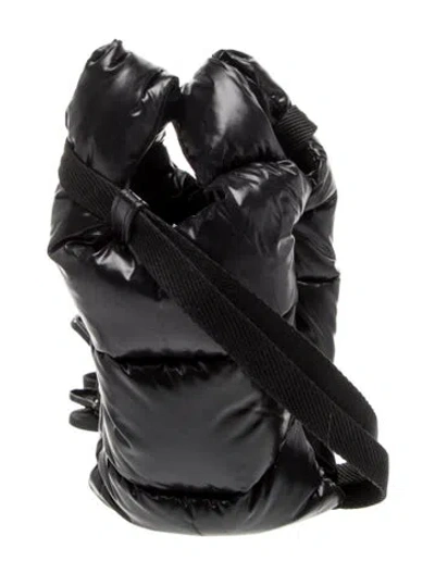 Pre-owned Moncler Nylon Bucket Bag In Black