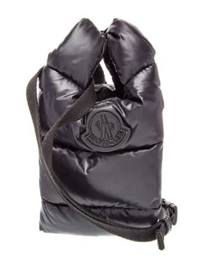 Pre-owned Moncler Nylon Bucket Bag In Black