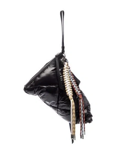 Pre-owned Moncler Nylon Bucket Bag In Blue