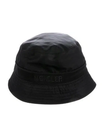 Pre-owned Moncler Nylon Bucket Hat In Black