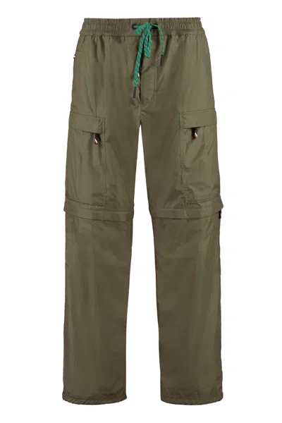 Moncler Nylon Cargo Pants In Green