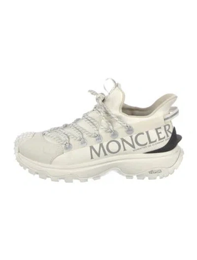 Pre-owned Moncler Nylon Chunky Sneakers In White