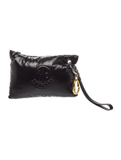 Pre-owned Moncler Nylon Clutch In Black