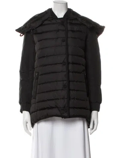 Pre-owned Moncler Nylon Coat In Gray
