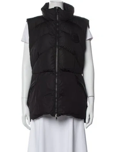 Pre-owned Moncler Nylon Coat In Gray