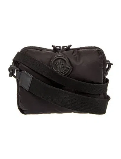 Pre-owned Moncler Nylon Crossbody Bag In Black