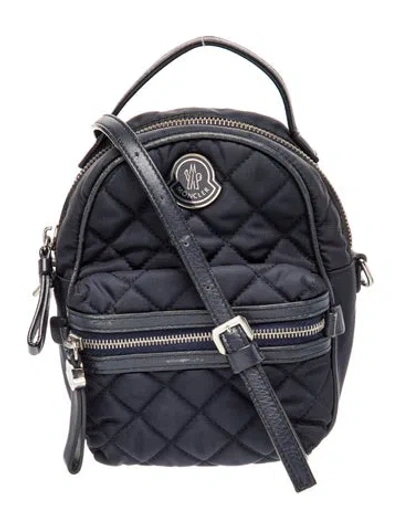 Pre-owned Moncler Nylon Crossbody Bag In Blue
