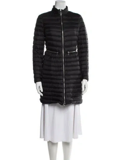 Pre-owned Moncler Nylon Down Coat In Black