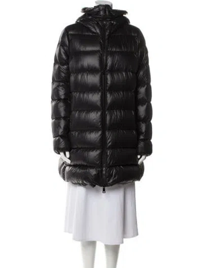 Pre-owned Moncler Nylon Down Coat In Black