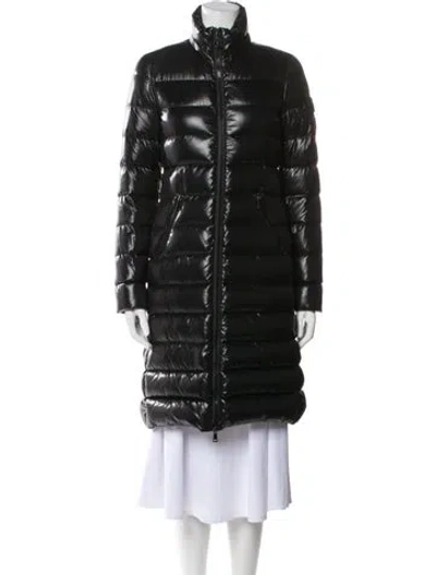 Pre-owned Moncler Nylon Down Coat In Black