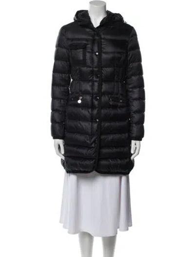 Pre-owned Moncler Nylon Down Coat In Black