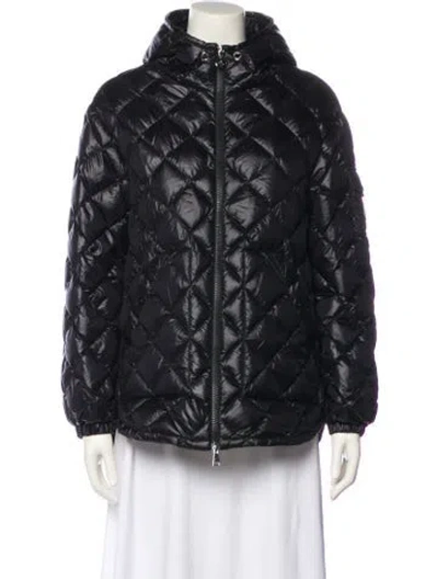 Pre-owned Moncler Nylon Down Coat In Black