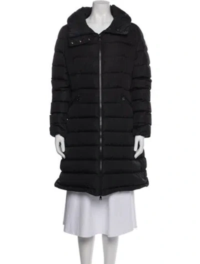 Pre-owned Moncler Nylon Down Coat In Black