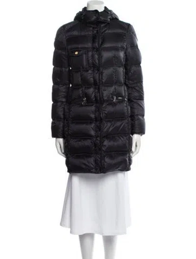 Pre-owned Moncler Nylon Down Coat In Black