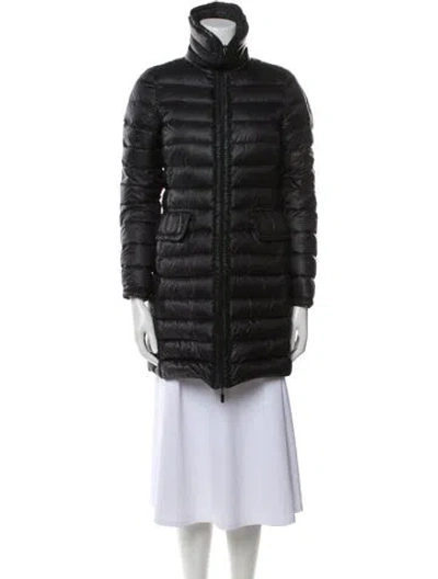 Pre-owned Moncler Nylon Down Coat In Black
