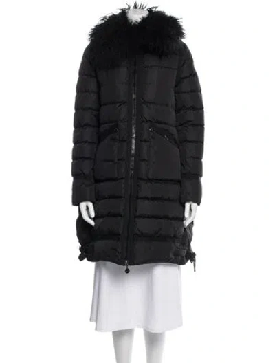 Pre-owned Moncler Nylon Down Coat In Black
