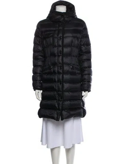 Pre-owned Moncler Nylon Down Coat In Black