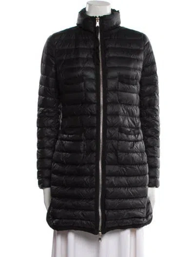 Pre-owned Moncler Nylon Down Coat In Black