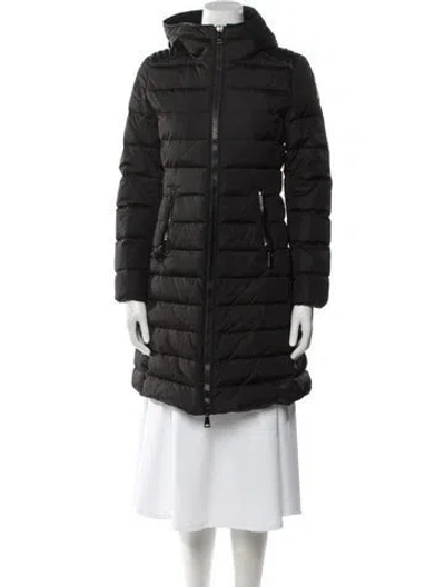Pre-owned Moncler Nylon Down Coat In Black