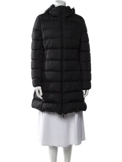 Pre-owned Moncler Nylon Down Coat In Black