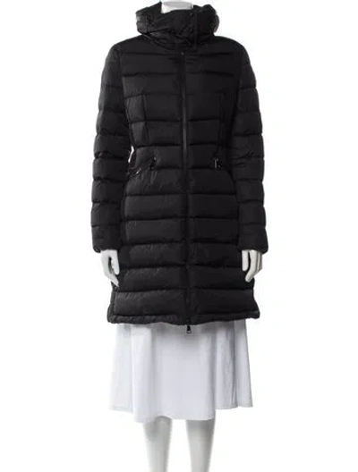 Pre-owned Moncler Nylon Down Coat In Black