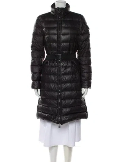 Pre-owned Moncler Nylon Down Coat In Black