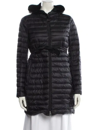 Pre-owned Moncler Nylon Down Coat In Black