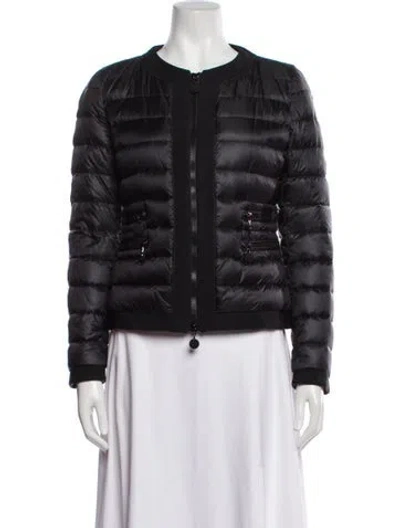 Pre-owned Moncler Nylon Down Coat In Black
