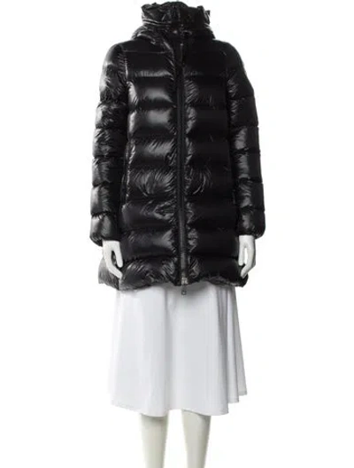 Pre-owned Moncler Nylon Down Coat In Black