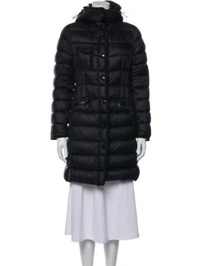 Pre-owned Moncler Nylon Down Coat In Black