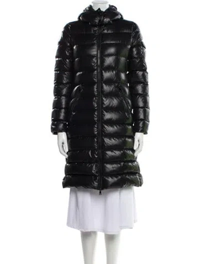 Pre-owned Moncler Nylon Down Coat In Black