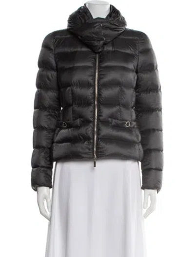 Pre-owned Moncler Nylon Down Coat In Black