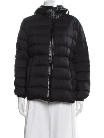 Pre-owned Moncler Nylon Down Coat In Black