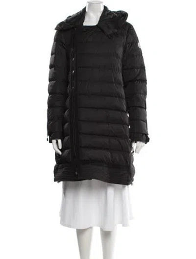 Pre-owned Moncler Nylon Down Coat In Black